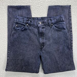 VTG Levi’s 550 Relaxed Tapered Jeans 27x228 Early 90s USA Faded Black Blue‎ Tint